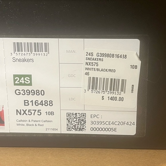 Authentic Chanel Men’s Calfskin & Patent Leather sneakers size 46 - Picture 11 of 14